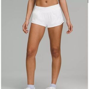 Lululemon Hotty Hot Low-Rise 2.5 Inch Lined Shorts in White